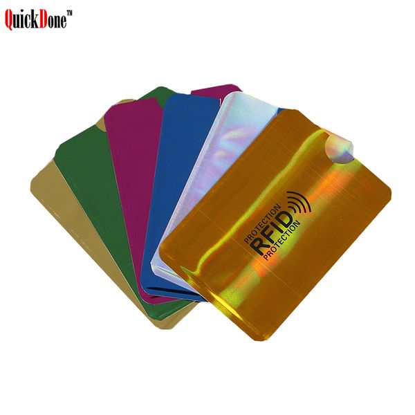 

colorful 10pcs/set id card storage bag anti-scan rfid nfc shielding card pouch case privacy protection rfid023