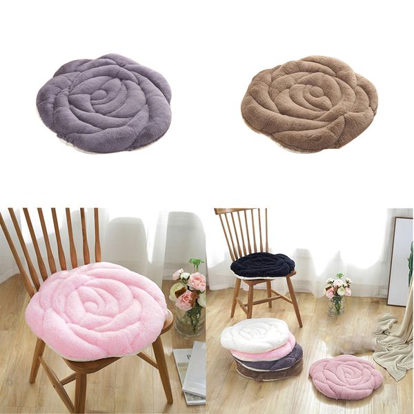 

japanese style rose slip office cushion 45x45cm round shorthaired rose cushion home floor chair decor pad car mat chair