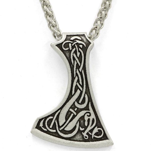 

wicca perun axe slavic pendant amulet talisman viking ethnic necklace men gothic jewelery, Silver