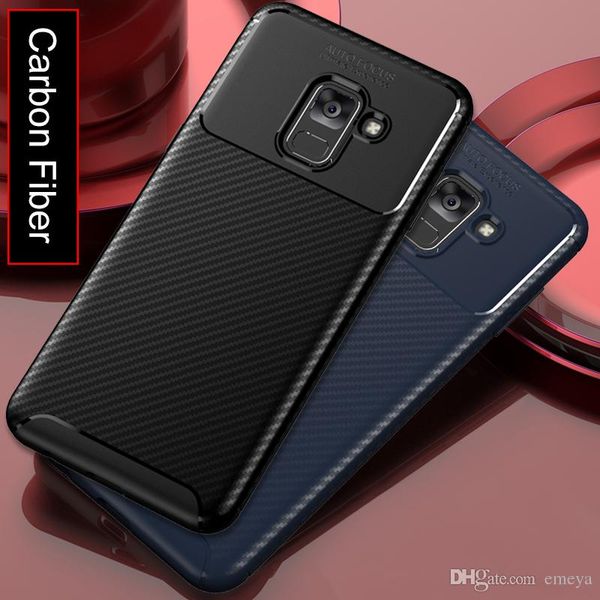 

для samsung s8 s9 s10 plus note 8 9 10 a6 a8 plus note10 j4 j6 j8 2018 a3 a5 a7 j3 j5 j7 pro s10e углеродное покрытие крышка силиконовые сим