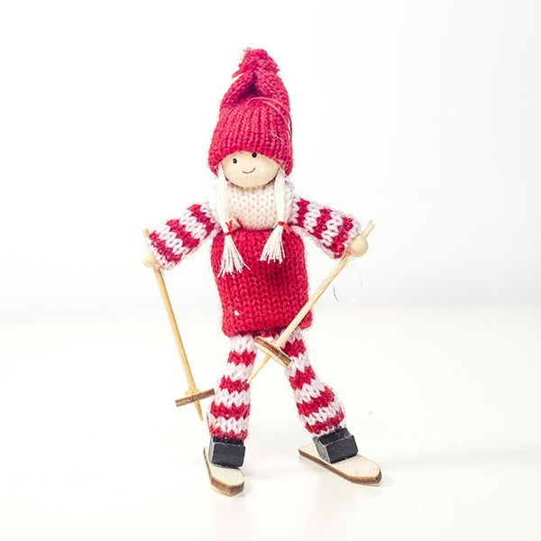 

New Christmas Decorations Cute Wool Ski Doll Pendant Creative Christmas Tree Decoration Pendant Children'S Toys