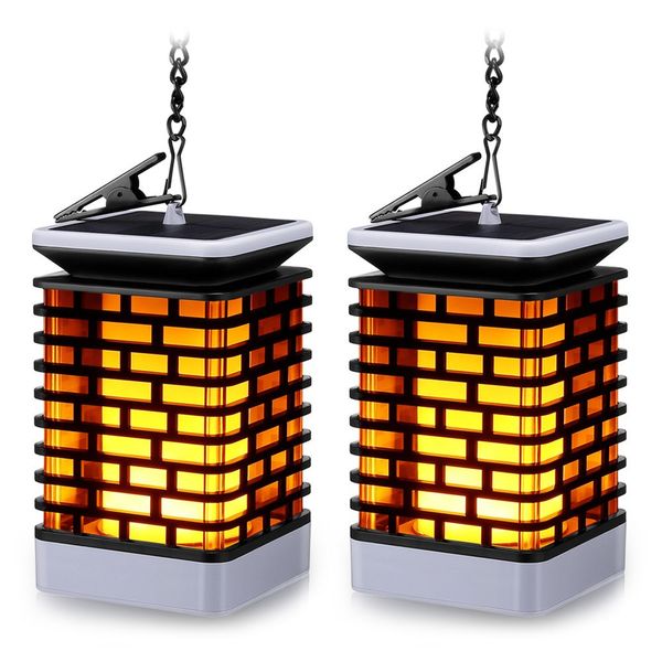 2019 Waterproof Led Solar Powered Flickering Flame Torch Lights