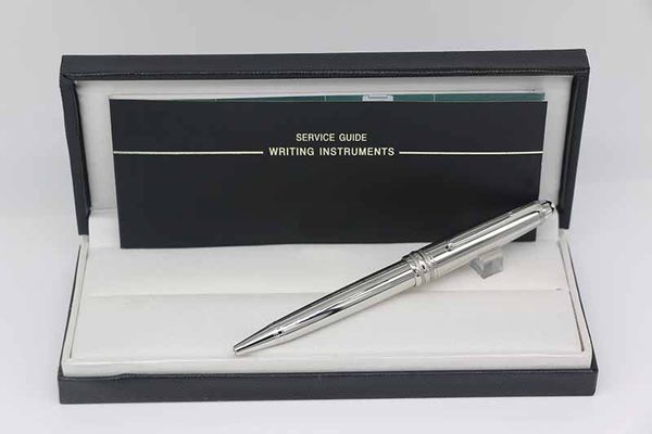 

Металл 163 шариковая ручка серебряный корпус с Silve отделкой Монте Коллекция ручки канцелярские школьные канцелярские принадлежности с серийным номером пера