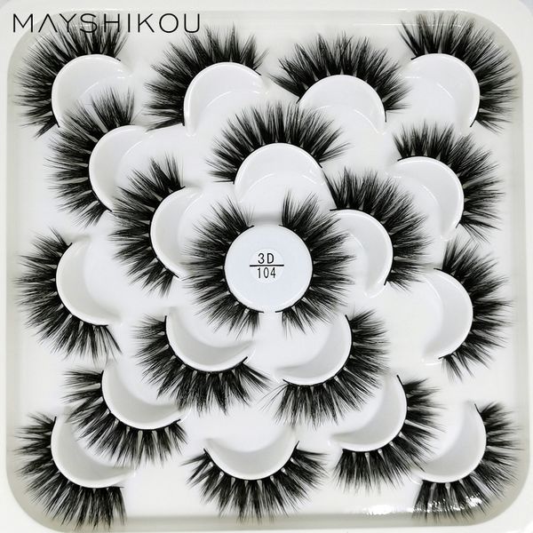 

mayshikou 3d-10 пар ложные ресницы толстые стиль extension-lash поддельные ресницы синтетический faux волос норки ресниц