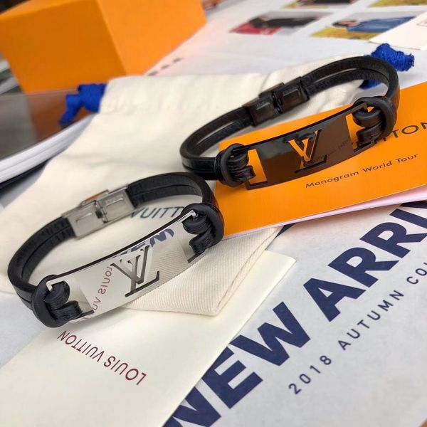 

Мода кожаные браслеты ювелирные изделия для женщин мужчин 316L из нержавеющей стал