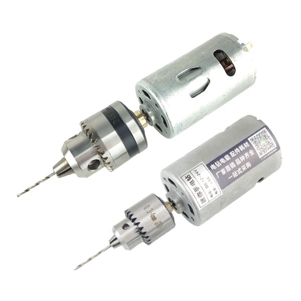

555 electric drill with 0.6~6mm/0.3-4mm two drill chuck electric micro mini diy grinder