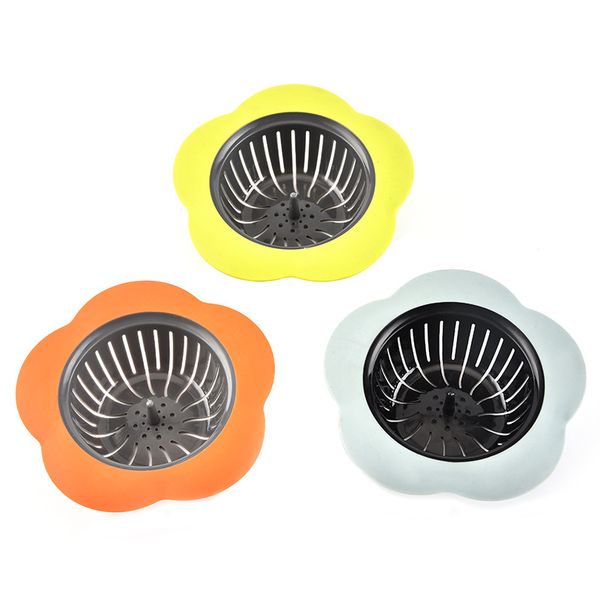 Compre Fregadero De La Cocina Coladores Flor En Forma De Color Mezcla Inicio Filtro Baño Piso Drenaje Amarillo Azul Naranja Color Directo De Fábrica 1