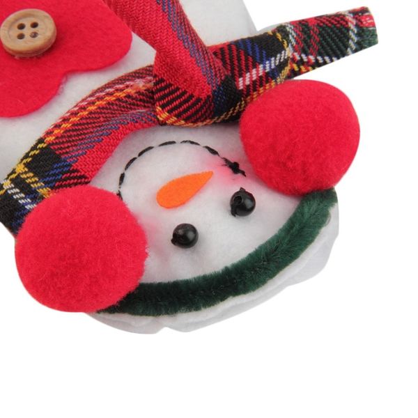 

2pcs/set christmas snowman cutlery bag claus kitchen suit silveware holders porckets knifes and folks bag snowman holiday gifts christmas de