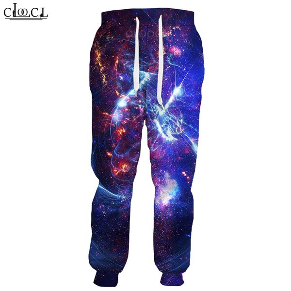 

universe outer space starry sky trousers men women 3d print casual sweatpants hip hop streetwear style jogging pants t410, Black