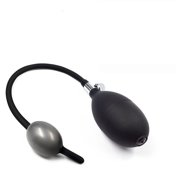 Nuovo maschio in silicone grande nero Pump Up gonfiabile gonfiabile all'ingrosso dildo pene uretrale spina dilatatore catetere giocattolo del sesso per gli uomini Gay T191101