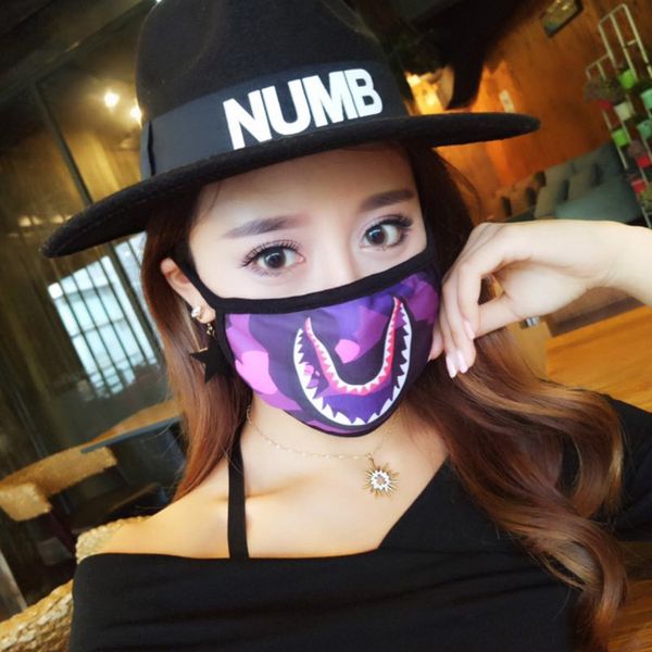 2019 Shark Masks Camouflage Ape Man Mask Hip Hop Trendy Half Face