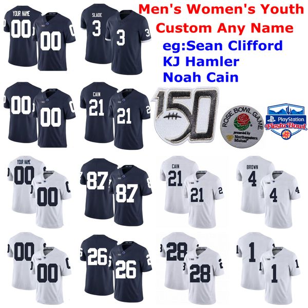 

penn state nittany lions jerseys sean clifford jersey kj hamler noah cain jahan dotson saquon barkley ncaa football jerseys custom stitched, Black