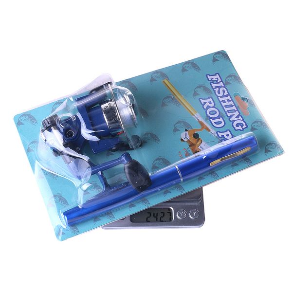 

portable pocket telescopic mini fishing pole pen shape folded fishing rods with reel wheel fishing rod pen