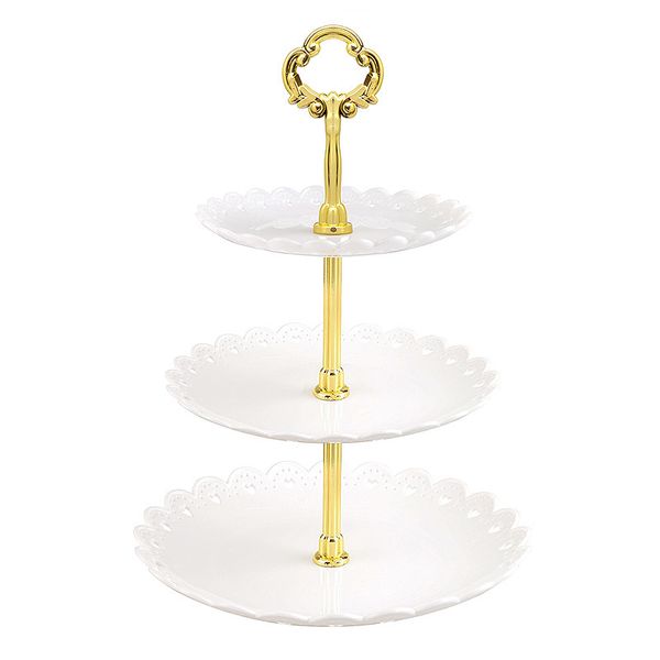 

au 3-tier cupcake stand fruit cake dessert wedding party display tower plate new