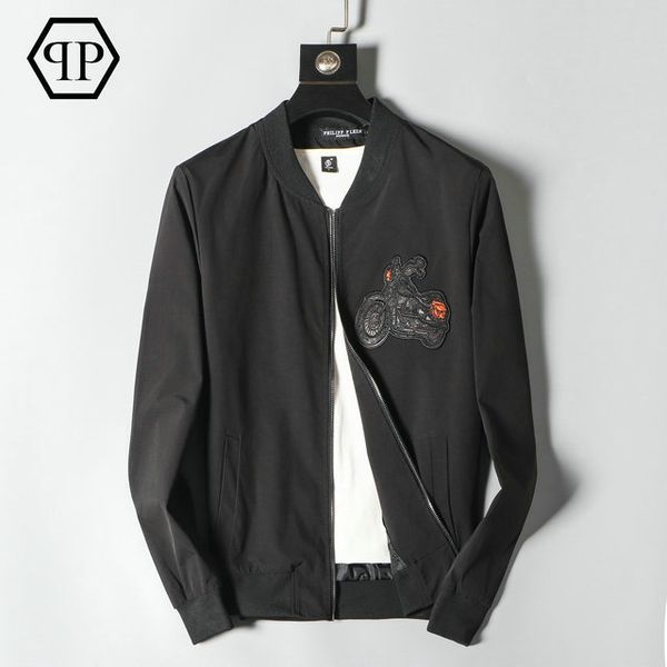 

philipps mens jackets locomotive designer designer jacket dhl luxury embroidered pp jacket fashion mens jacket, Black;brown