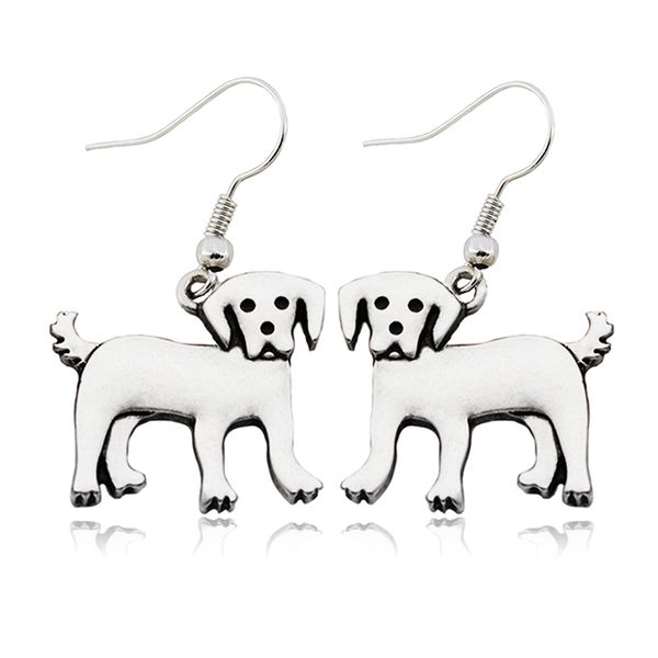 Golden Retriever Plateado Plata Pendientes de gota