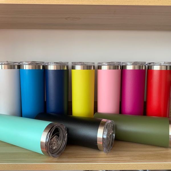 

20oz 30oz Тощий массажер двустенных нержавеющей стали Вакуумный массажер Изолированный прямые Чашки Колба Пиво Кофе Кружки MMA2568-19