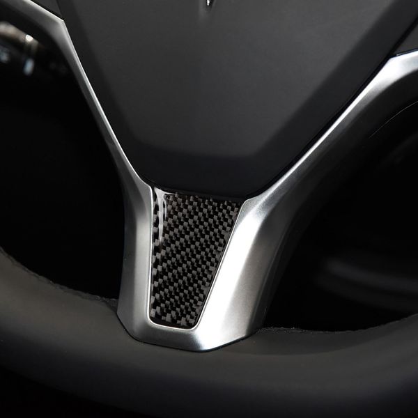 Carbon Fiber Steering Wheel Decoration Stickers Car Accessories Decoration For Tesla Tesla Model X Model S From Bentyhouse 896 Dhgatecom