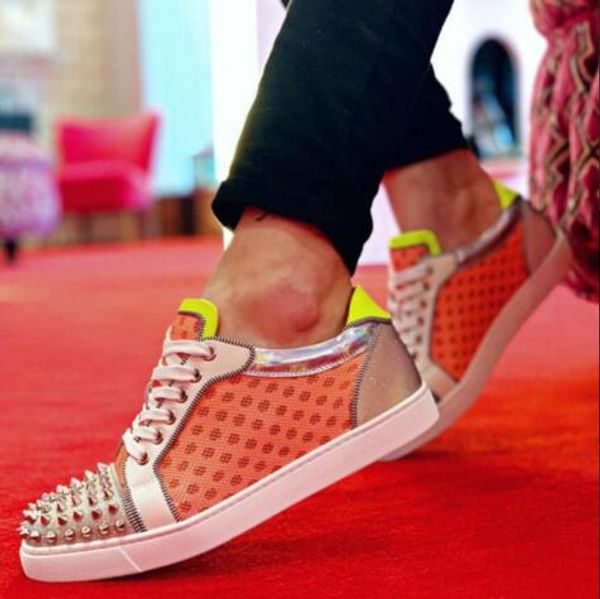 

Дешевые Спортивные Дизайнерские Сетчатые Шипы Orlato Low Top Junior Red Bottom Sneaker Shoes Для Женщ