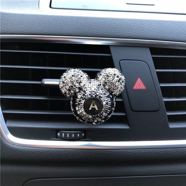 

car perfume diamond letters air conditioner outlet clip interior decoration car air freshener perfumes 100 original
