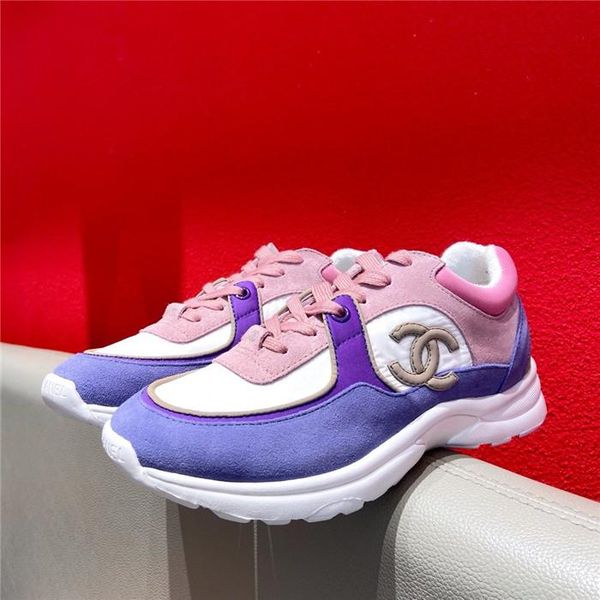 

new suede womenss casual shoes leather stitching color womenss platform casual sneakers lace-up low-popular womenss shoes 02, Black