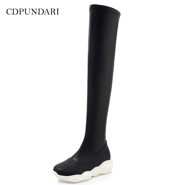 

cdpundari black winter platform snow boots women over the knee boots ladies thigh high