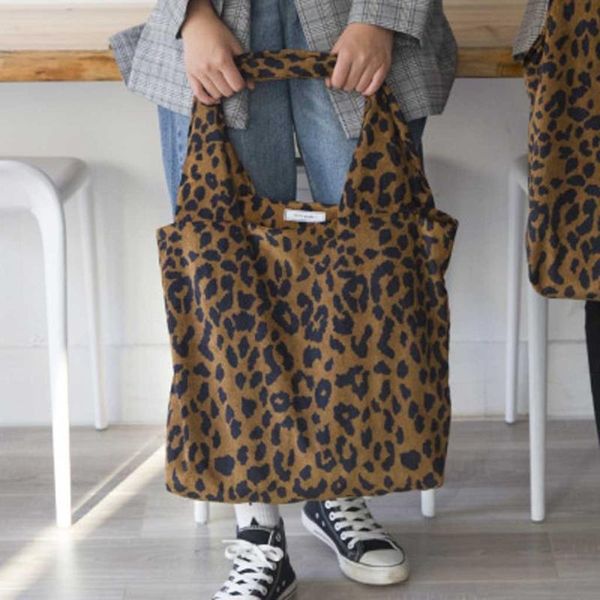 

2019 small handbag canvas messenger printing leopard shopping bag messenger bag handle schouder torebka #yj