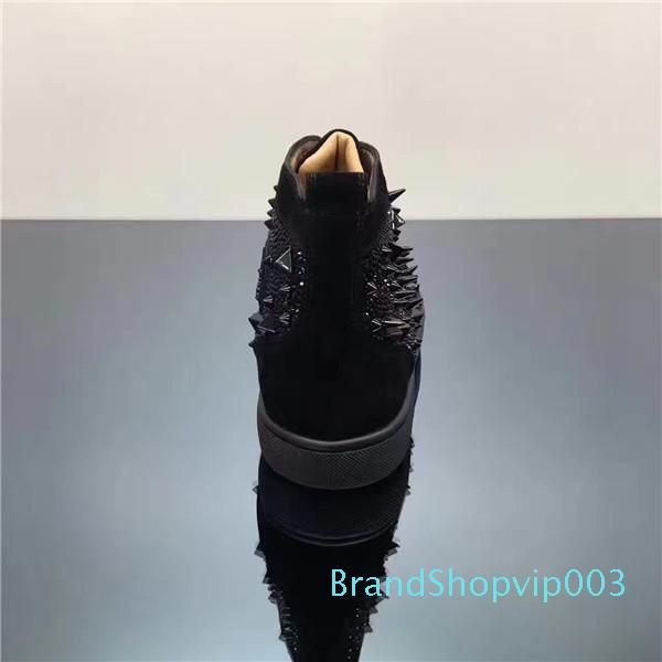 

black strass pik pik spikes red bottom designer mens strass sneaker fashion walking dress wedding casual lace-up leisure shoes