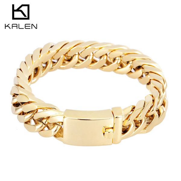 

jewelry fashion in europe and america 18 k vacuum plating bracelets personality domineering man titanium steel bracelet, Black