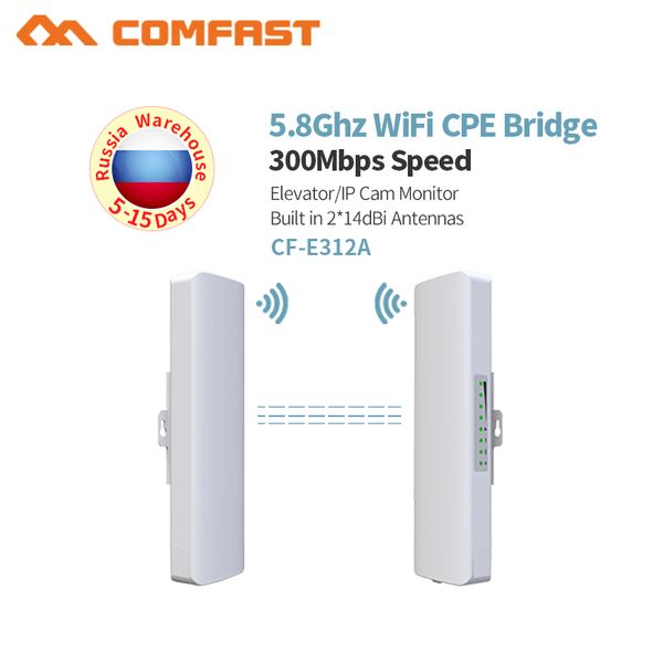 

300mbps 5.8ghz outdoor access point with 2*14dbi wi-fi antenna high power wireless bridge wifi extender