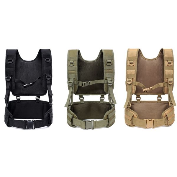 

1000d nylon tactical vest molle combat assault plate carrier vest camouflage cs outdoor hunting belt accessory, Camo;black
