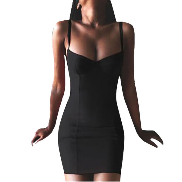 

fashion women summer dress backless sleeveless dress slim cocktail bodycon mini dresses beach dresses female vestidos 2019, Black;gray