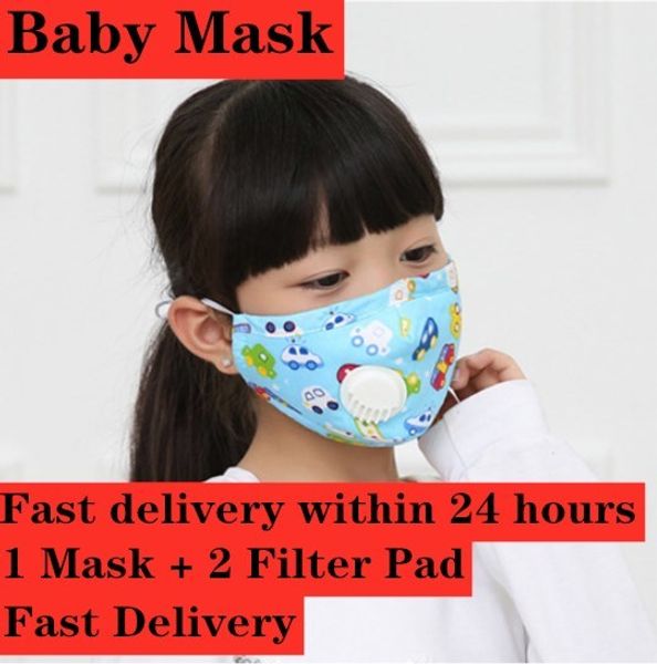 

children n95 vertical folding non woven fabric mask with breath valve anti dust mouth muffle mouth mask pm2.5 respirator