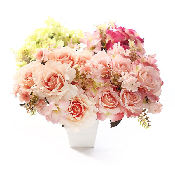 

artificial artificial flower fake flower rose decoration fake living room decoration beautiful romantic