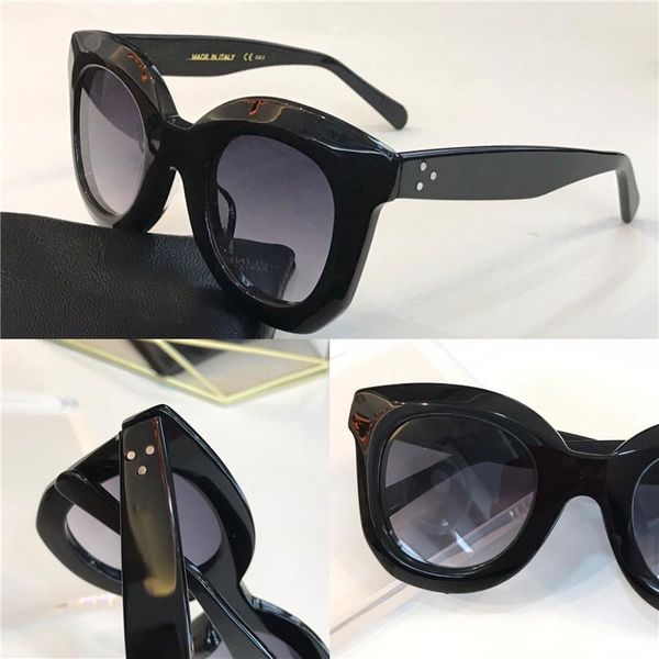 

new fashion designer women sunglasses 41093 big cat eye frame simple popular style uv400 protective eyewear with original box, White;black