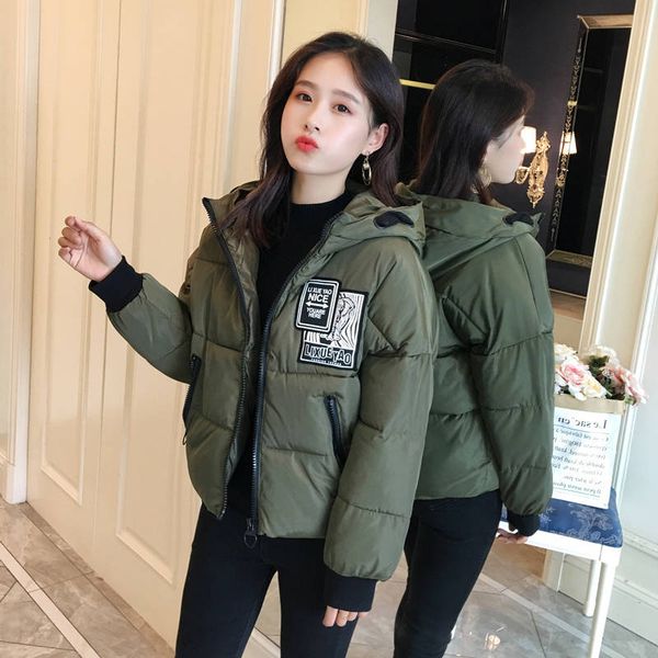 

autumn winter jacket women fasion parka thicken casual jacket coat oversized long sleeve outerwear ladies, Black;brown