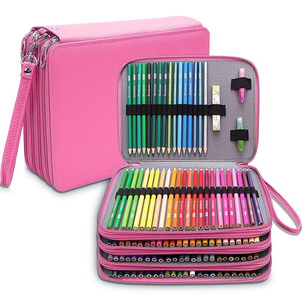 

kawaii school pencil sase 168 slots large pencil case three zippers back to school for gel pen perfect gift for students