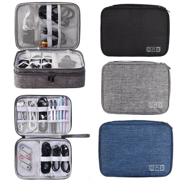 

usb organizer cable travel large digital headset gadget storage case bag outdoor