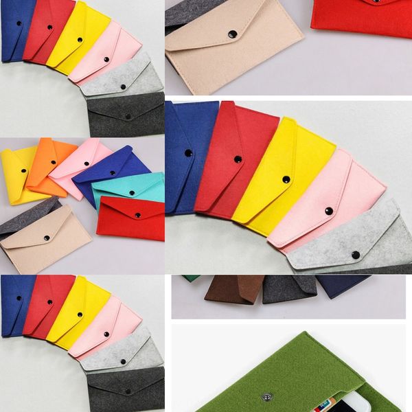 

2020 phone bag korean multi-functional creative felt printable mobile phone bag wallet mobile wallet