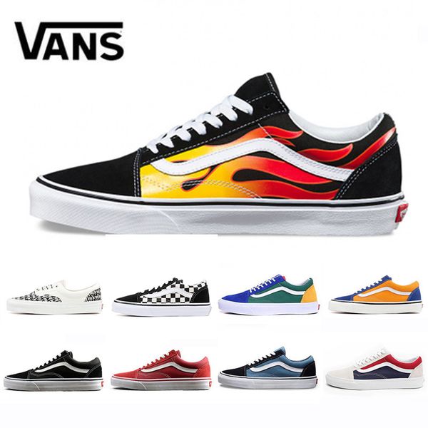 

2019 original old skool sk8 mens womens canvas sneakers black white red yacht club marshmallow fashion skate casual shoes 36-44