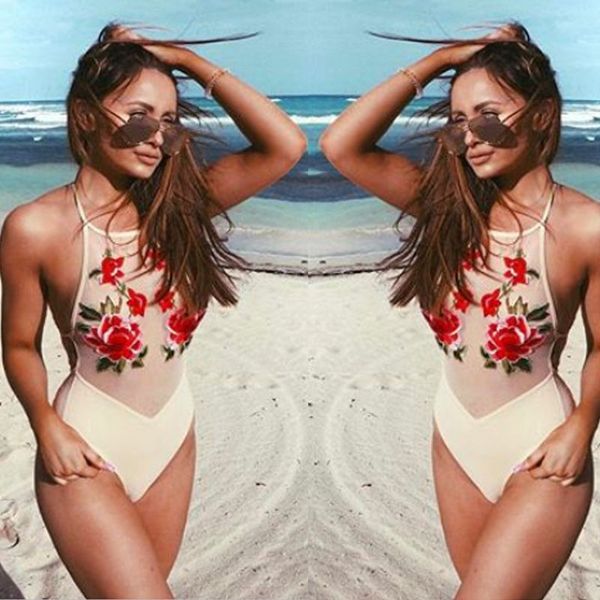 

2020 новое поступление купальник ручной вязки one piece купальники folar печатные купальники женщины купальный костюм высокая талия холтер м