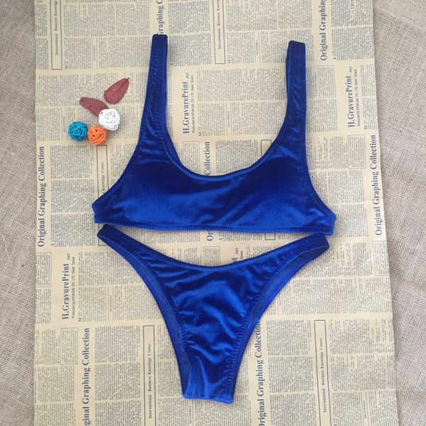 

designer swimwear bikinis for women royal blue swimwear women bra velvet bikinis crop wire ladies low waist bikini set swimsuit, White;black
