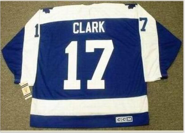 

custom men youth women vintage #17 wendel clark toronto maple leafs 1992 ccm hockey jersey size s-5xl or custom any name or number, Black