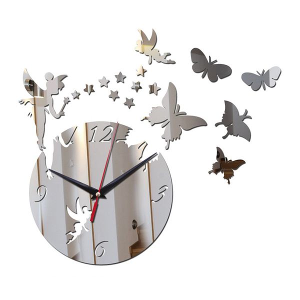 

diy acrylic 3d wall clock mirror effect electronic clocks home decorative clocks for art crystal bedroom living room decorations