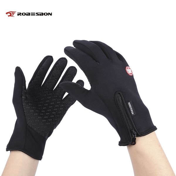 

robesbon paired skid-proof silicone palm patch breathable skiing gloves screen windproof warm skating gloves for outdoors