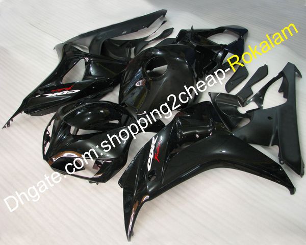 

moto black bodywork cowling for honda 2006 2007 cbr1000rr 06 07 cbr 1000 rr abs plastic complete fairing aftermarket kit (injection molding)