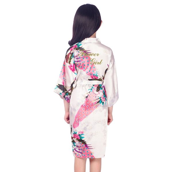 

tang jin zi flower girl flower boys/flower girls morning gowns peacock peony wedding makeup long cardigan robe, Black;red