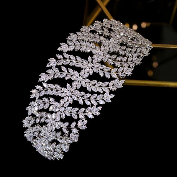 Fashion Bride Tiara European Luxury Bridal Headdress Crystal Hair