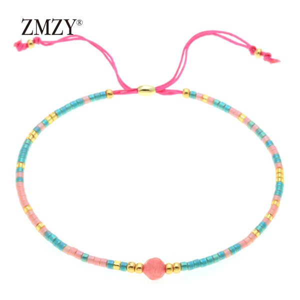 

zmzy fashion handmade bracelets with miyuki delica seed beads rope friendship bracelets for women bohemia jewelry drop shipping, Black