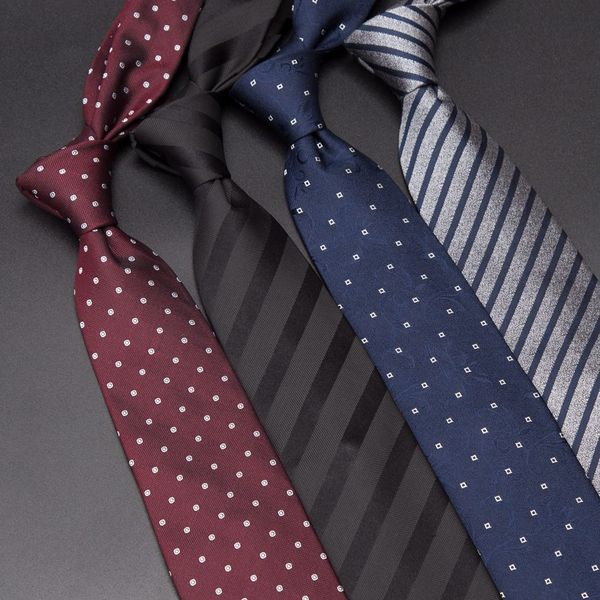 

men silk ties luxury mens fashion dot stripe 8cm neckties gravata jacquard tie business man wedding dress shirt accessories, Blue;purple